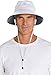 Coolibar UPF 50+ Men's Chase Featherweight Bucket Hat - Sun Protective (Large/X-Large- White/Carbon)