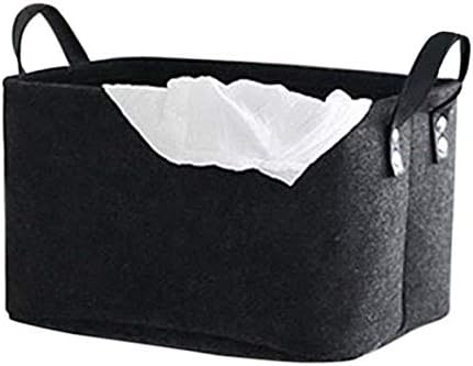 Funnmart Modern Felt Toy Book Storage Bag Foldable Laundry Basket Dirty Clothes Hamper Toys Holder Clothes Storage Baskets Home
