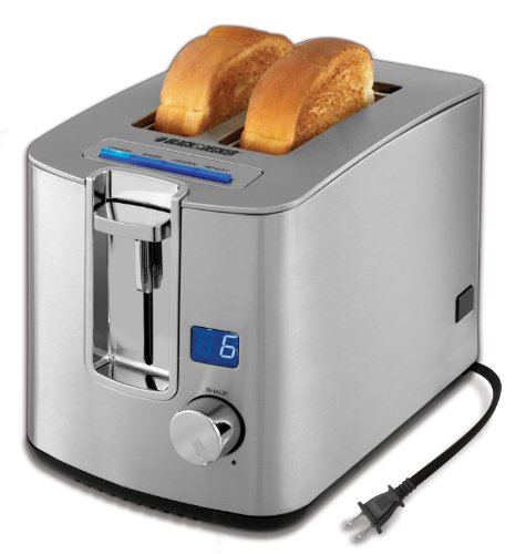 Click Here to See More Images BLACK+DECKER TR1280S 2-Slice Toaster, Bagel Toaster, Stainless Steel