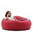 Big Joe King Fuf Foam Filled Bean Bag Chair, Comfort Suede, Sierra Red
