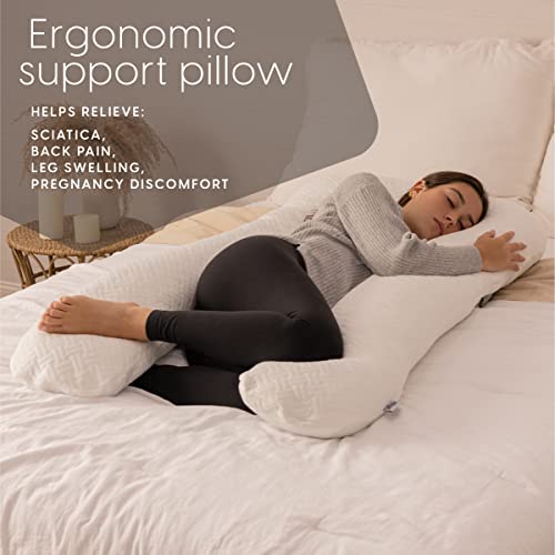 Milliard 65 Inch U Shaped Total Body Support Pillow Memory Foam with