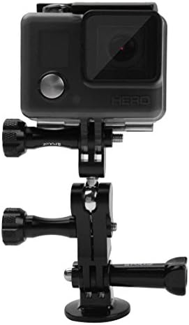 KDTD CNC Aluminum Ball Joint Mount with 2 Long Screws for GoPro HERO4 Session /4 /3+ /3 /2 /1(Black)