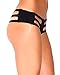 iHeartRaves Black Micro Cut Out Booty Shorts Bottoms (Medium/Large)