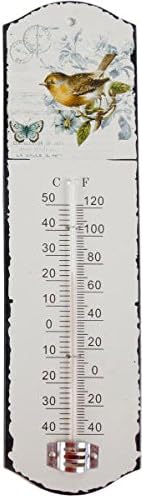 Michel Toys Metal Thermometer Bird 7x26,5x1cm (1 bird)