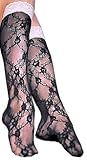 Foot Traffic's Beautiful Floral Lace Knee High Length Fashion Trouser Socks