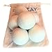 Organic Wool Dryer Balls – Handmade Felted – 100% Pure Premium New Zealand Wool – Best For Natural Fabric Softener While Drying Laundry – Eco-friendly Reusable Alternative To Dryer Sheets – XL 6 Pack
