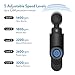 AccuMed Massage Gun - Heavy Duty Ultra Quiet and Super Powerful Gun Massager - Deep Tissue Percussion Massager - Handheld Cordless Back Massage Gun - 4 Interchangeable Massage Heads and Travel Case