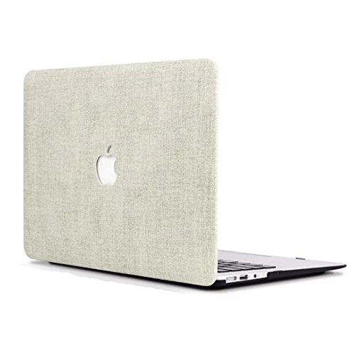 Laptop MacBook Air Case Design - L2W Apple Computers Carrying Case Cover For MacBook Air 11 Inch [Model:A1465/A1370] Including Transparent Keyboard Cover,Plastic Leather Hard Shell Cover White - Thumbnail 2