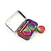 Stainless Steel Tin Box 2-5ml Silicone Wax Container Jars Non-Stick Storage Wax Carrying Case With Extra Tool (Red/Green/Purple)
