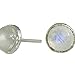 Rainbow Moonstone Stud Earrings 925 Sterling Silver Post studs Small 6mm Natural For Women Jewelry