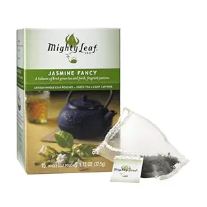 Mighty Leaf Tea - Green Tea - Jasmine Fancy -15ct Whole Leaf Pouches