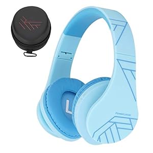 PowerLocus-Headphones-Over-Ear-for-Kids-Bluetooth-Wireless-Headphones-with-Microphone-Safe-Volume-85DB-Limited-Foldable-with-Carry-Case-Wireless-and-Wired-Headset-with-Micro-SDTF-for-iPhonePC PowerLocus Kids Headphones, P2 Bluetooth Headphones for Kids with Volume Limit 85DB, Kids Wireless Headphones Over Ear…