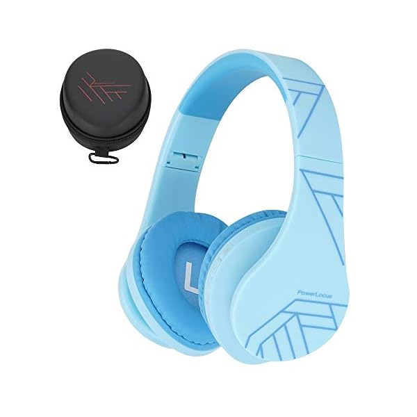 PowerLocus-Headphones-Over-Ear-for-Kids-Bluetooth-Wireless-Headphones-with-Microphone-Safe-Volume-85DB-Limited-Foldable-with-Carry-Case-Wireless-and-Wired-Headset-with-Micro-SDTF-for-iPhonePC PowerLocus Kids Headphones, P2 Bluetooth Headphones for Kids with Volume Limit 85DB, Kids Wireless Headphones Over Ear…