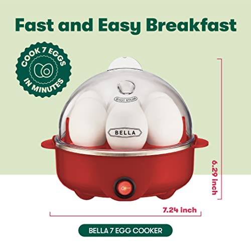 BELLA Rapid Electric Egg Cooker and Poacher with Auto Shut Off for