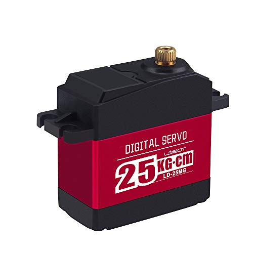 LewanSoul LD-25MG Full Metal Gear Standard Digital Servo with 25kg High Torque, Aluminium Case for Robot RC Car(Control Angle 180)