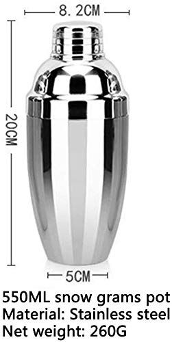 LKNJLL Bar Set, 20-teilig Edelstahl Cocktail Shaker Bar Werkzeuge, mit drehendem Ausstellungsstand und Rezepte Booklet… – Bild 4