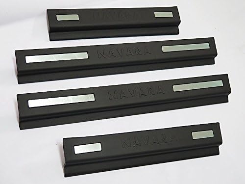 NEW MATTE BLACK SCUFF PLATE 4 DOORS FOR NISSAN NAVARA NP300 2014 2015 2016 2017 PICKUP