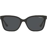 Vogue Eyewear Woman Sunglasses Transparent Grey Frame, Grey Gradient Dark Blue Lenses, 54MM