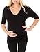 Caramel Cantina Maternity Dolman Half Length Sleeve Top (Large, Black)