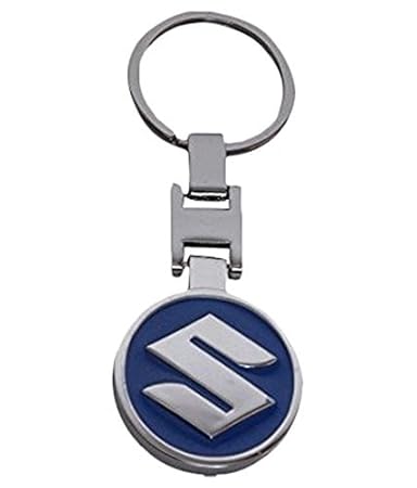 A & Y Traders Keychain Suzuki Stunning Metal Key Chain Accessories Blue-Round