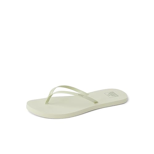 REEF Bliss Nights Womens Flip Flop, Super Lightweight and Soft Footbed, Thin Strap Beach Sandal, Aloe Wash, 8