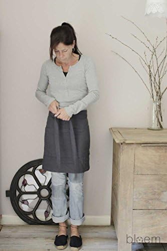 Linen half-apron medium length, Barista apron, Choose your color