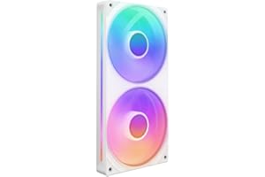 NZXT F240 RGB Core - 240mm Single-Frame Fan Unit with 2 x 120mm RGB Fans - Speed & Lighting Control - High Static Pressure & Airflow - Fluid Dynamic Bearings - 8 aRGB LEDs Per Fan - White