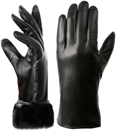 UGG Women's Leather Sheepskin Vent Gloves with Conductive Tech