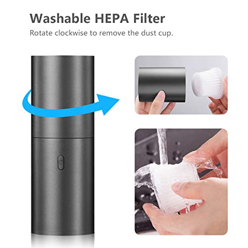 UKHONK Mini Vacuum Cleaner,Handheld Vacuum and Blower 2 in 1,Computer keyboard Cleaner,Cordless USB Rechargeable,Portable Car Vac Cleaner with Quick Charge,for Desktop,Car Interior and Other Crevices