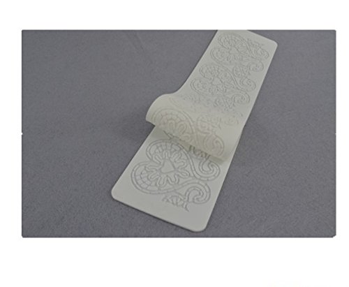 Anyana 15.5" sugar edible hearts lace cake silicone Embossing Mat Texture fondant impression lace mat decorating mold gum paste cupcake topper tool icing candy imprint baking moulds sugarcraft