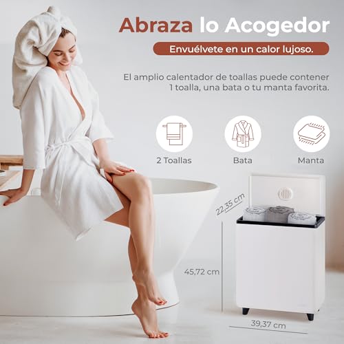 SereneLife Rectangular towel warmer, Towel warmer, Spa, Electric towel warmer, for bathroom, automatic shutdown, portable, ideal for 2 large towels, blankets, bathrobes, pajamas