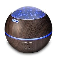 Aroma Diffuser 150ml Ultrasonic Essential Oil Fragrance with 7 Color LED Lights Changing, Waterless Auto Shut-Off, 4 Timer Settings, Humidifier Wood Grain for Office Home Bedroom Yoga Kids Baby Room