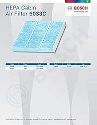 BOSCH 6033C HEPA Cabin Air Filter - Compatible with