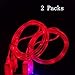 GKG 2 PECES IPHONE 6,IPHONE 6 PLUS, IPhone 5 LED Charger, Light Up Charging Cable Luminescent Visible Current Smart Charger & Sync Cable for Apple IPHONE 6,IPHONE 6S iPhone 5 5S 5C iOS7 (Pink)