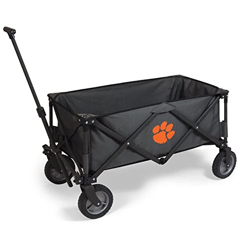 PICNIC TIME NCAA Clemson Tigers Adventure Wagon Folding Wagon - Wagon Cart - Sport Utility Wagon - Beach Wagon Collapsible, (Dark Gray)
