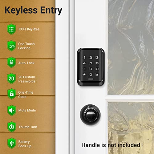 Veise Keyless Entry Door Lock, Electronic Keypad Deadbolt Lock, Auto