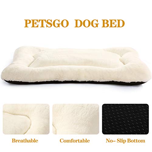 PETSGO Extra Thick Soft Warm Crate Mats（Not Suit Chewer Dog & Cat Beds for Crates-Hand Machine Wash-Anti-Slip Pet Beds for Pets Sleeping