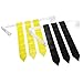 WYZworks 12 Player Adjustable Flag Football Set, 3 Flags per Belt, Hook and Loop Fastener, Nylon Belt w/Double D-Ring Closure, 18 Yellow and 18 Black Flags for Adults and Youth, 36 Flags total