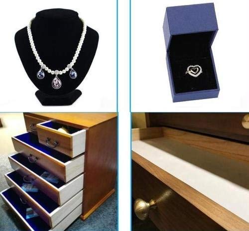 Self Adhesive Felt Fabric, Soft Velvet Drawer Liner, DIY Velvet Fabric for Art & Crafts, Jewelry Box Felt Liner, Solid Color Felt Wallpaper(17.7