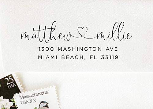 Wedding Stamp, Address Return Custom PreInked Stamp