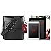 Zicac Mens Genuine Leather Shoulder Bag Briefcase Messenger Bag (Black)