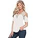 HOT SALE Goddessvan Women Summer V Neck Lace Top Short Sleeve Blouse Ladies Casual Tops T-Shirt