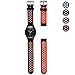 Universal 18mm 20mm 22mm 24mm Width Silicone Watch Band Replacement, Quick Release Rubber Watch Bands for Men & Women (22mm, Black-Red)