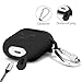 LIKDAY AirPods Case with Strap Protective Silicone Cover with Carabiner for Apple Airpods Accessories ( Black )