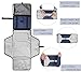Crystal Baby Smile - Portable Changing Pad - Lightweight Travel Station Kit for Baby Diapering. Padded and Wipeable Mat - Mesh and Zippered Pockets - Blue and Cream