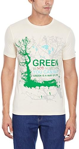 Urban Yoga Mens Cotton Half Sleeve T Shirt for Yoga Training and Exercise