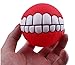 Funny Pet Dog Ball Teeth Silicon Toy Chew Squeaker Squeaky Sound Dogs Play Toys by Unbranded