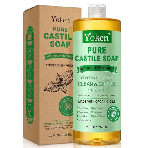 Yoken EWG Peppermint Castile Soap 32oz, with Oils Multi-Purpos... 41EVXk8ANFL