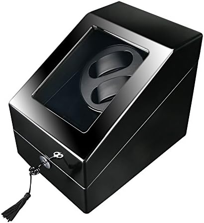 FIRWAY Dual Automatic Watch Winder with 3 storage Premium Silent Motor Black