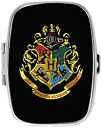 VOLLET Hogwarts School Gryffindor Crest Creative Square Pill Case Pocket Box Stainless Steel Mirrored Locket Portable